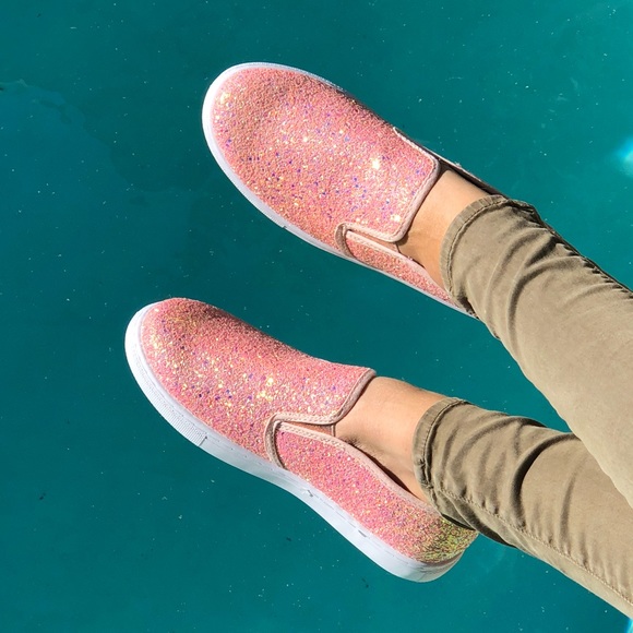 Boutique Shoes - ✨New In Box Colorful Glitter Slip On Sneakers✨